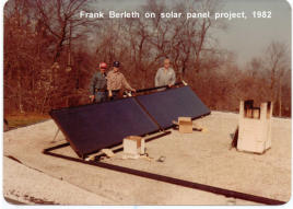 Frank Berleth on solar panel project, 1982
